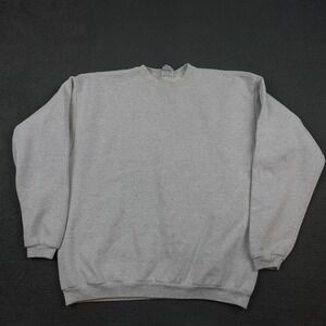 Vintage Blank Sweatshirt Mens 2XL Gray USA Crewneck Pullover Fashion Gear